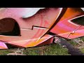 Graffiti bombing on freight train. Rebel813 4K 2022