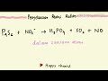 P4S6 + NO3- : H3PO4 + SO2 + NO | penyetaraan dalam suasana asam