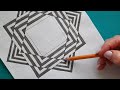 3d drawing /Optical Illusion/ Step by step