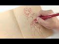 draw with gel ballpoint pen : MUJI 無印良品雑記帳に描く