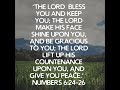 The Lord bless you and keep you!