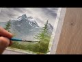 Drawing with Watercolor / Easy Mountain Landscape Watercolor Painting Tutorial