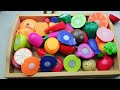 Satisfying Video | How to Cutting Goldfish, Fruits and Vegetables | Wooden & Plastic ASMR Squishy