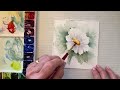 Paint a White Watercolor Flower — No Drawing