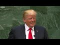 President Donald Trump gets unexpected laugh at United Nations - BBC News