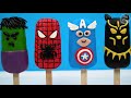 Ice Cream mix Superheroes Marvel with clay 🧟 Hulk, Captain America, Spiderman, Black Panther