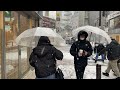 【4K HDR】Snowy Day in Koreatown/Shin-Okubo to Shinjuku Walk