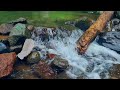 Relaxing sound of fast flowing river water - beautiful sound of water - Meditation, study, sleep