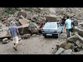 Dangerous Landslide in meghalaya | Steel Bridge Broken Hitting by Big Stone #nongkhlaw #landslide