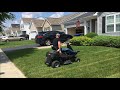 Paraplegic Mowing the Lawn