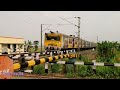 Aggressive & Dangerous Stormy Attack EMU Local Train Furious Honking moving through out Railgate