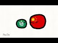 Asian Santa but it's Countryballs