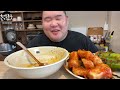 너구리3봉+총각김치+오이소박이 에 라죽까지 끓여 먹었습니다 MUKBANG