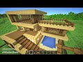 Minecraft: How to Build a Survival Wooden House Tutorial (Easy) #2 - Interior in Description!