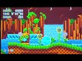 Sonic Mania - Green Hill Zone Act 2 Speedrun (As Super Sonic)