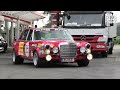 Mercedes Benz 300 SEL 6 8 AMG Rote sau driving at the Nürburgring