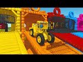 COLORFUL TRACTOR CHALLENGE! Loading RIGITRACs with Double Deck Truck | Grass Jobs - FS22