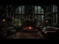 Take a Rest in Cozy Castle Ambience - Heal Your Tired Mind & Deep Sleep with Gentle Rain & Fireplace