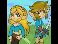 Zelda and Link - Legend of Zelda Breath of the Wild Speedpaint