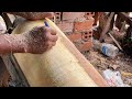 A Big Wooden Making From Lathe For Sculpture