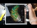 STUNNING Acrylic SWIPE Feather Painting Tutorial | ABcreative - Fluid Acrylic Pour