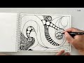 Easy zentangle art for beginners step by step || zentangle doodle art for beginners || zentangle art