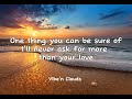 Nothings gonna change my love for you - George Benson (Lyrics)