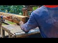 woww..‼️Tebang Pohon Dan Merajang Kayu Jati-Gergaji Bandsaw Rakitan