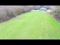 Staffy dog chases drone