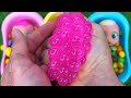 Satisfying Video | Rainbow Mixing Candy in 3 Magic BathTubes with Dolls, M&M's & Cutting Slime ASMR