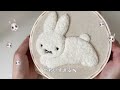 【Punch Needle】Embroidered remake of Mujirushi bag🐰🪡 ｜miffy rabbit