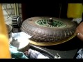 How to inflate an old tubeless tire for wheelbarrow. Loud compressor sound @ 8 sec.