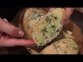 Crispy garlic - herb baguette in only 5 minutes | 2 ingredients | Herb Butter Recipe | Cooking vlog