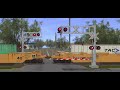 Railroad Crossing Martin St Folkston GA CSX intermodal (Trainz new era)