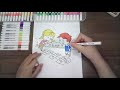 colorir Duas crianças brincando de amarelinha com números, episódio 1