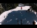 Funny ski jump fail