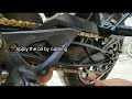 Motorcycle chain clean and lube using Gear Oil [Tutorial]