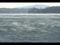 arctic sea smoke on Lake Winnipesaukee, New Hampshire