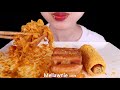 ASMR MUKBANG｜CHEESY CARBO FIRE NOODLES, CHEESE SPAM, CORN DOGS 꾸덕 까르보 불닭볶음면, 치즈스팸 EATING SOUNDS 먹방