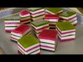 Cách Làm Rau Câu Dẻo Lá Dứa Cốt Dừa cho ngày Lễ Giáng Sinh || Christmas Jelly, Coconut