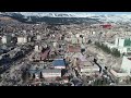 Aerial images show destruction in Kahramanmaras, Turkey