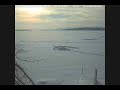 Morning ice fog at Lake Winnipesaukee, New Hampshire USA