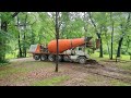 cement truck pulled out