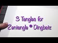 3 Easy Zentangle ® Patterns || Step by Step for Beginners