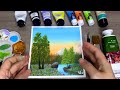 Relaxing Sunset Easy to Paint / Acrylic Painting for Beginners