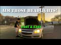 How to quickly and easily aim headlights. Be able to see while driving without blinding others!