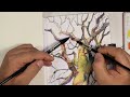 Loose Watercolor Tree Art with Camel Mop Brushes & Watercolor Cakes | Menorah Sketchbook