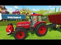 TRANSPORT & LOAD JOHN DEERE & CLAAS & WOOD CHIPS WITH FLATBED TRAILER & TRUCK! Farming Simulator 22