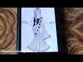 How to draw a beautiful traditional  girl drawing #artdrawing #youtubevideo #trending #viralvideo