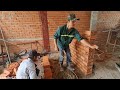 quá trình xây tường ngăn vách toilet #695 construction of toilet wall